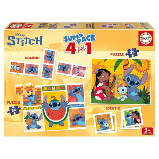 Disney Stitch - Super Pack 4in1 ryhmässä PALAPELIT / Lasten palapelit @ Spelexperten (80-20474)