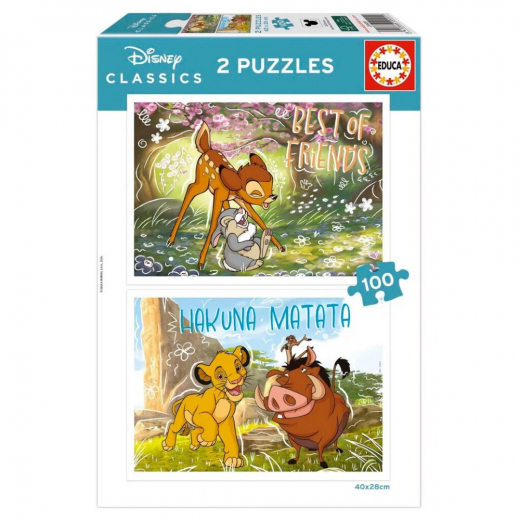 Educa Puzzle: Disney Classics 2x20 ryhmässä PALAPELIT / < 750 palaa @ Spelexperten (80-20491)