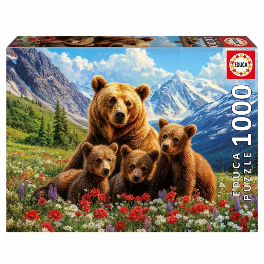 Educa Palapeli: Grizzly bears in Canada 1000 Palaa ryhmässä PALAPELIT / 1000 palaa @ Spelexperten (80-20553)