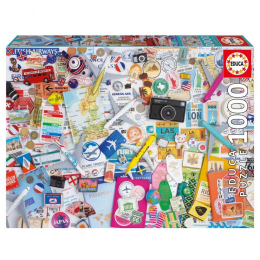 Educa Palapeli: Travel collage 1000 Palaa ryhmässä PALAPELIT / 1000 palaa @ Spelexperten (80-20560)