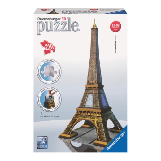 Ravensburger 3D The Eiffel Tower 216 Palaa ryhmässä PALAPELIT / 3D palapelit @ Spelexperten (8125562)