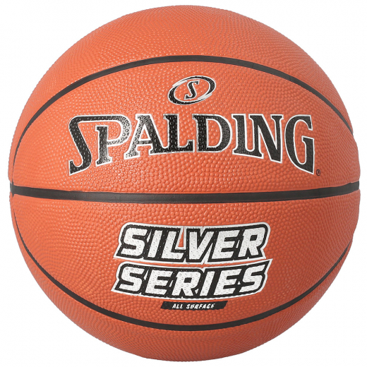 Spalding Silver Series Rubber Basketball sz 7 ryhmässä ULKOPELIT / Koripallo @ Spelexperten (84541Z)