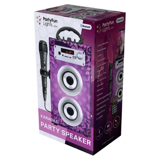PFL Karaoke Party Speaker Purple ryhmässä LELUT / Hauskoja gempaimia / Ääni & valo @ Spelexperten (86219)