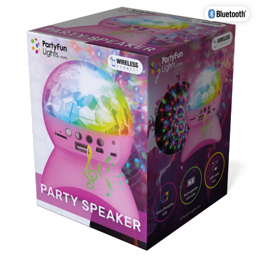 PFL Party Speaker with Light Effects Pink ryhmässä LELUT / Hauskoja gempaimia / Ääni & valo @ Spelexperten (86478)