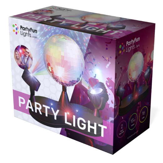PFL Party Light with Rotating Mirror Ball ryhmässä LELUT / Hauskoja gempaimia / Ääni & valo @ Spelexperten (86521)