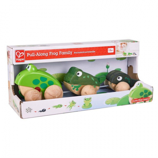 Hape Pull-Along Frog Family ryhmässä LELUT / Lasten & vauvojen @ Spelexperten (87-0365)