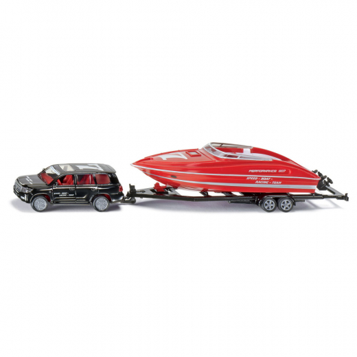 Siku Super 1:55 - Car With Motor Boat ryhmässä LELUT / Leluajoneuvot / Siku / Siku 1:55 @ Spelexperten (88254300)