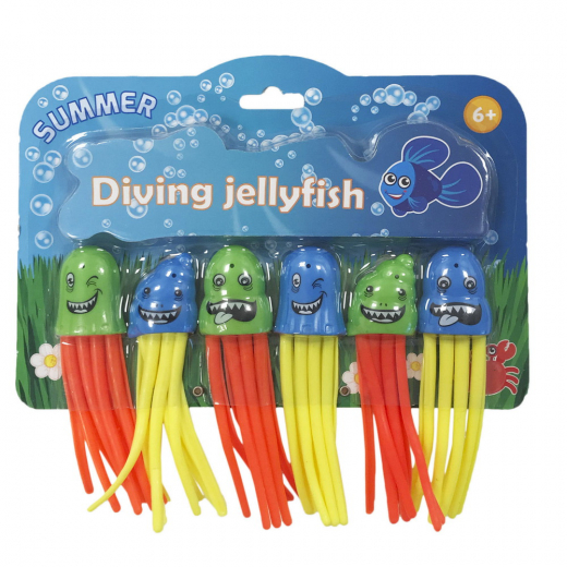 Diving Jellyfish 6 pcs ryhmässä LELUT / Vesileikkikalut / Kylpylelut @ Spelexperten (90052125)