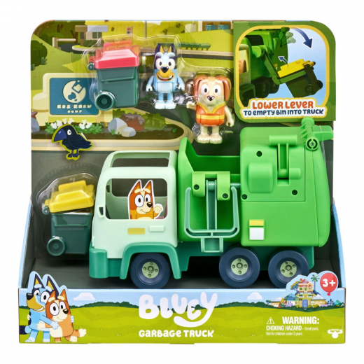Bluey, garbage truck with figures ryhmässä LELUT / Figuurit ja leikkisarjat / Bluey @ Spelexperten (90123)