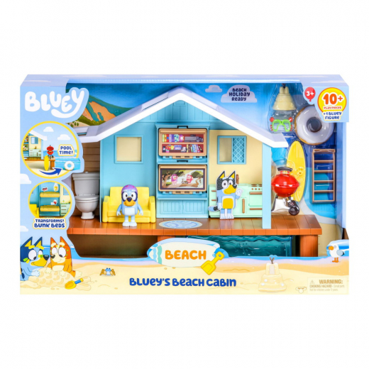BLUEY Play set with beach cabin ryhmässä LELUT / Figuurit ja leikkisarjat @ Spelexperten (90184)