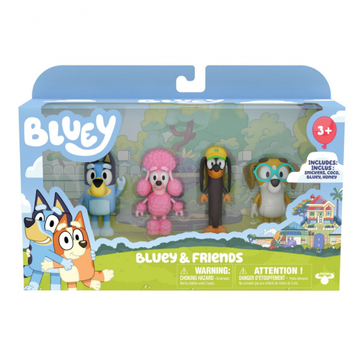 Bluey and friends figure pack - 4 figures ryhmässä LELUT / Figuurit ja leikkisarjat @ Spelexperten (90202)