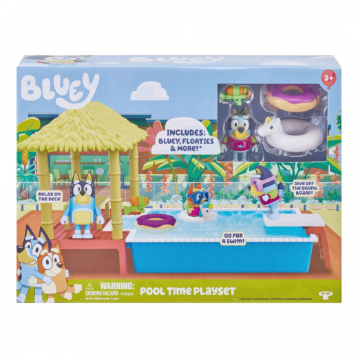 Bluey's Pooltime Playset ryhmässä LELUT / Figuurit ja leikkisarjat / Bluey @ Spelexperten (90204)