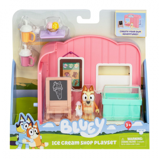 Bluey's Ice Cream Shop Playset with Bingo ryhmässä LELUT / Figuurit ja leikkisarjat / Bluey @ Spelexperten (90243)