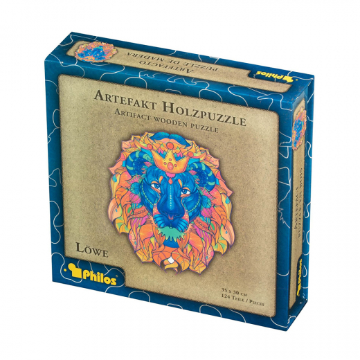 Artefakt Wooden Puzzle - Lion 124 palaa ryhmässä PALAPELIT / Puinen palapeli @ Spelexperten (9025)