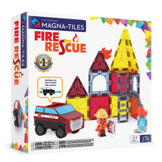 Magna-Tiles Palo- ja pelastusasema 27 kpl ryhmässä LELUT / Rakennuspalikat / Magna-Tiles @ Spelexperten (90360)