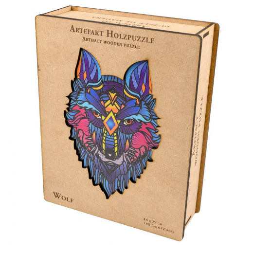 Artefakt Wooden Puzzle - Wolf 180 Palaa ryhmässä PALAPELIT / Puinen palapeli @ Spelexperten (9080)