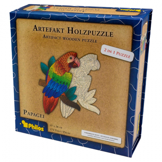 Artefakt Wooden Puzzle - Parrot 172 Palaa ryhmässä PALAPELIT / Puinen palapeli @ Spelexperten (9082)