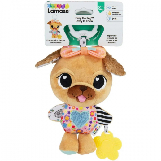 Lamaze - Lovey The Pug Clip & Go ryhmässä LELUT / Lasten & vauvojen / Lasten ja vauvojen lelut @ Spelexperten (941-27496)