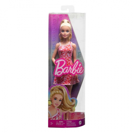 Barbie Fashionista Doll - Pink Floral Dress ryhmässä LELUT / Barbie @ Spelexperten (960-2320)