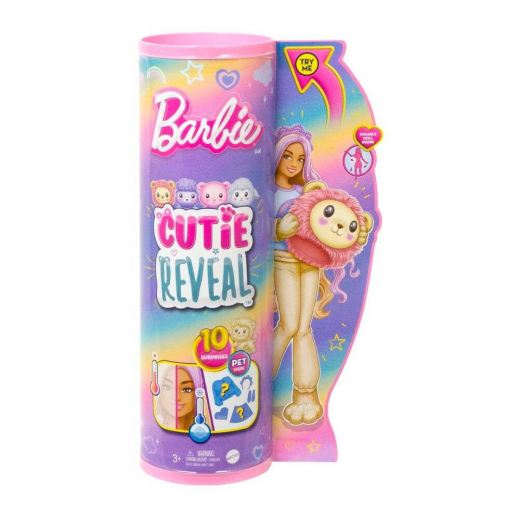 Barbie Cutie Reveal Barbie Cozy Lion Tee ryhmässä LELUT / Barbie @ Spelexperten (960-2360)