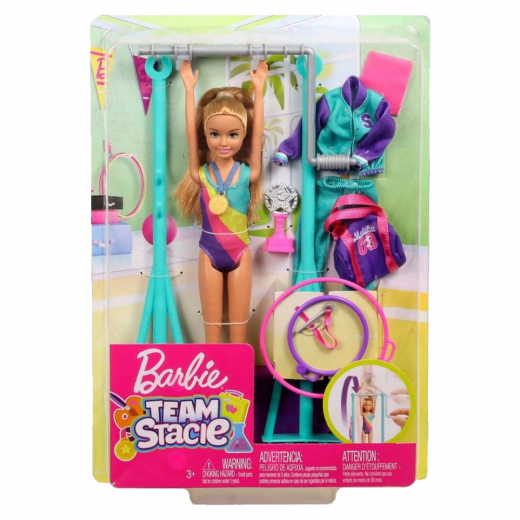Barbie Stacie Gymnastics Playset ryhmässä LELUT / Barbie @ Spelexperten (960-2422)