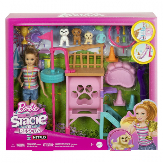 Barbie Stacie Puppy Playground Playset ryhmässä LELUT / Barbie @ Spelexperten (960-2433)