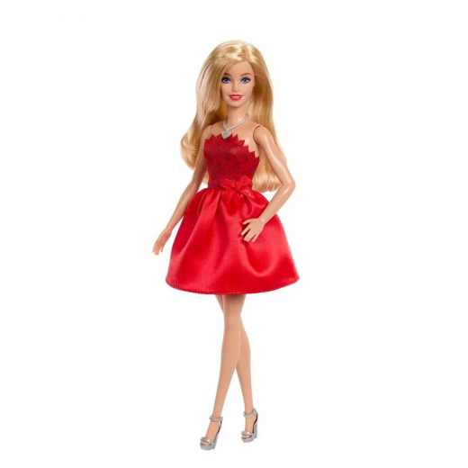 Barbie Fashionista 80-vuotisjuhlavuoden rubiininpunainen ryhmässä LELUT / Barbie / Barbie Fashionista @ Spelexperten (960-2557)