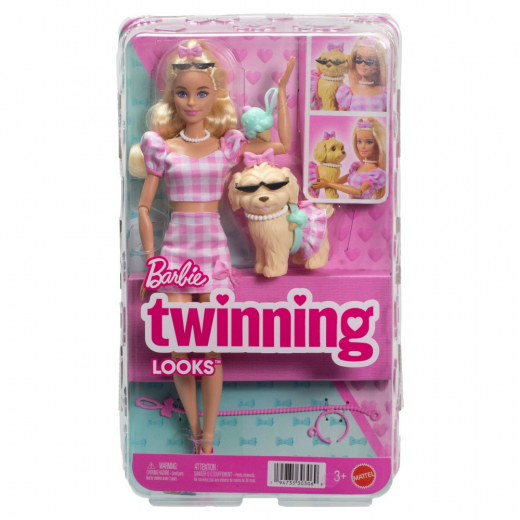 Barbie Twinning Looks - Pet Dog and Matching Pink Clothes ryhmässä LELUT / Barbie @ Spelexperten (960-2563)