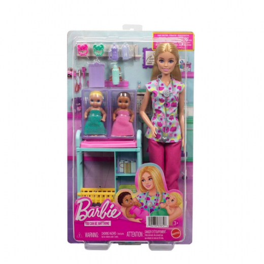 Barbie Leikkisetti Career Baby Doctor ryhmässä LELUT / Barbie / Barbie Ura @ Spelexperten (960-2602)