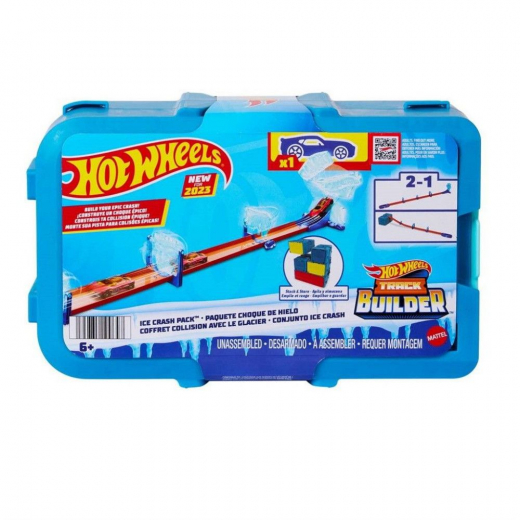 Hot Wheels Track Builder Ice Crash Pack ryhmässä LELUT / Leluajoneuvot / Hot Wheels @ Spelexperten (965-0220)