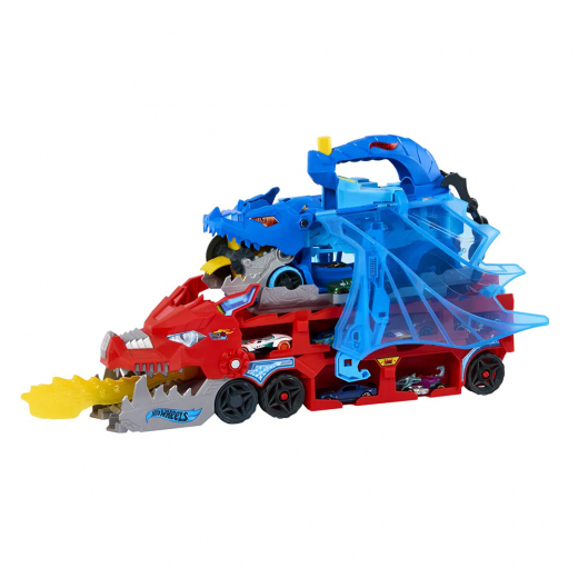 Hot Wheels City Ultimate Dual Dragon Hauler ryhmässä LELUT / Leluajoneuvot / Hot Wheels @ Spelexperten (965-2552)
