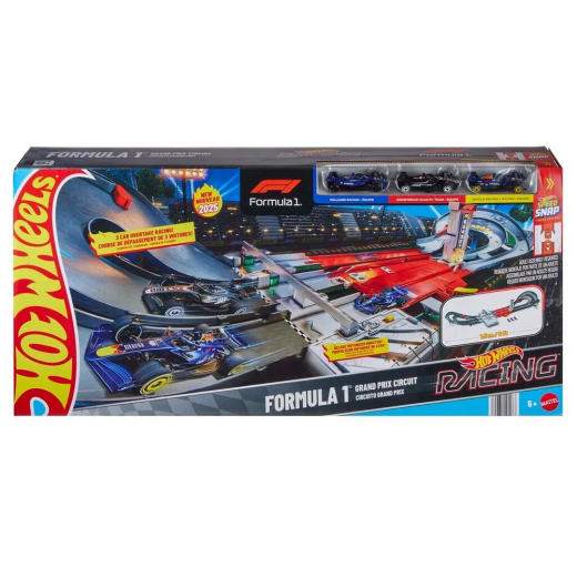 Hot Wheels F-1 Racing Grand Prix Trackset ryhmässä LELUT / Leluajoneuvot / Hot Wheels @ Spelexperten (965-2557)