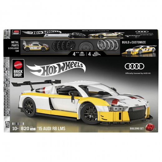 Brick Shop Elite Series '15 Audi R8 LMS ryhmässä LELUT / Leluajoneuvot / Hot Wheels Brickshop @ Spelexperten (965-2567)