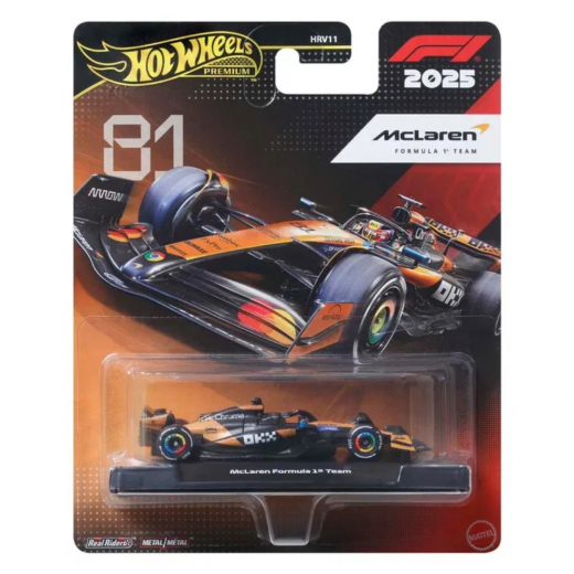 Hot Wheels F1 Racing Premium 1:64 McLaren ryhmässä LELUT / Leluajoneuvot / Hot Wheels @ Spelexperten (965-2610)