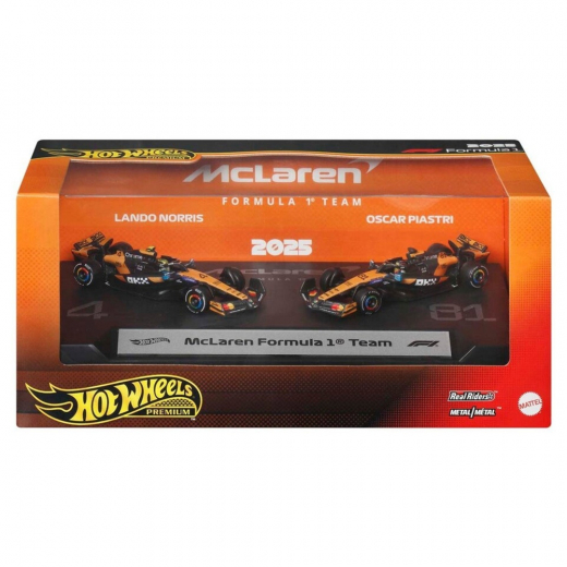 Hot Wheels F1 Racing Premium 2-Pack McLaren 1:64 ryhmässä LELUT / Leluajoneuvot / Hot Wheels @ Spelexperten (965-2615)