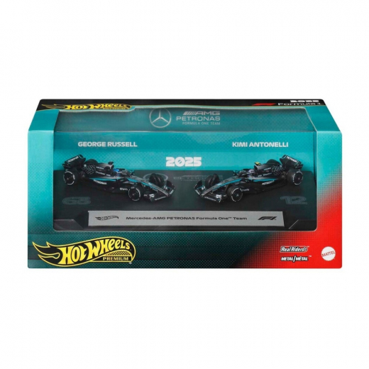 Hot Wheels F1 Racing Premium Auto Mercedes 2 pack 1:64 ryhmässä LELUT / Leluajoneuvot / Hot Wheels @ Spelexperten (965-2617)