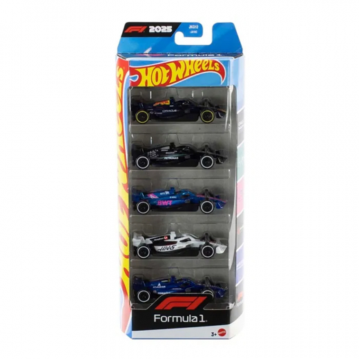 Hot Wheels F-1 Racing 2025 1:64 5-Pack ryhmässä LELUT / Leluajoneuvot / Hot Wheels @ Spelexperten (965-2633)
