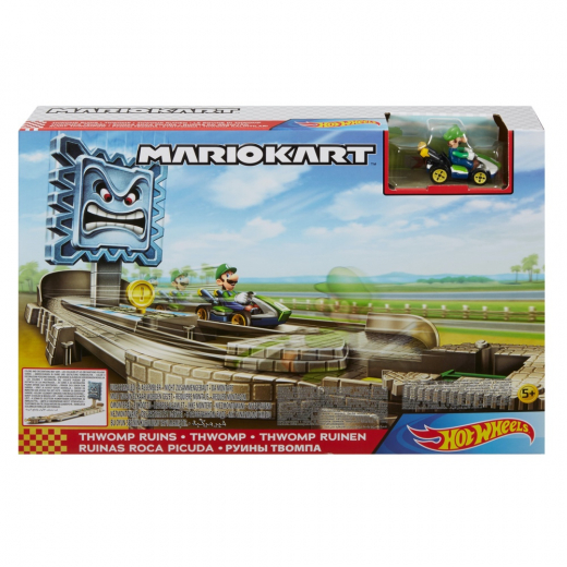 Hot Wheels Mario Kart Thwomp Ruins Track Set ryhmässä  @ Spelexperten (965-3002-Thwomp)