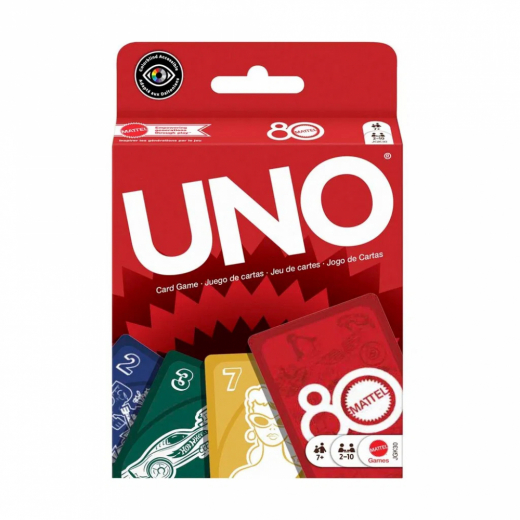 UNO Mattel 80th Ruby Red ryhmässä SEURAPELIT / Korttipelit @ Spelexperten (967-2553)