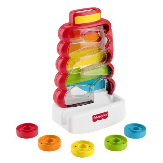 Fisher Price Drop Through Rock-A-Stack ryhmässä LELUT / Lasten & vauvojen / Lasten ja vauvojen lelut @ Spelexperten (972-2603)