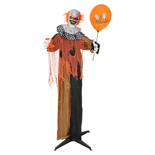 Standing Animated Clown Orange Koriste 166 cm ryhmässä LELUT / Naamiaiset / Halloween / Naamiais Halloween @ Spelexperten (97716)
