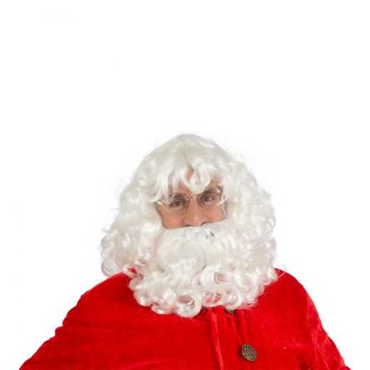 Santa Wig & Beard Deluxe ryhmässä LELUT / Naamiaiset / jouluaatto @ Spelexperten (98225)
