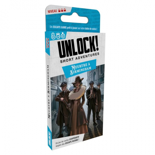 Unlock! Short Adventures - Murder in Birmingham ryhmässä SEURAPELIT / Korttipelit @ Spelexperten (AMDSCUNLSH09)