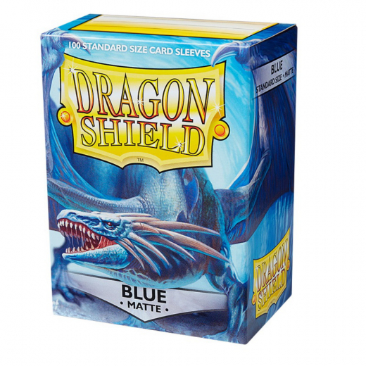 Sleeves Dragon Shield - Matte 63 x 88 mm Blue ryhmässä SEURAPELIT / Tarvikkeet / Sleeves @ Spelexperten (AT11003)