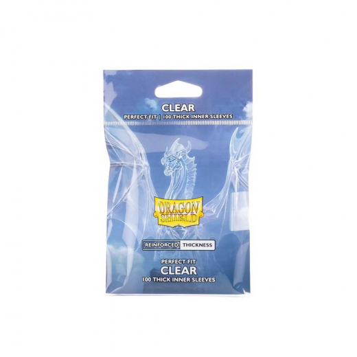 Sleeves Dragon Shield - 63 x 88 mm Perfect Fit Thick Inner - Clear ryhmässä SEURAPELIT / Tarvikkeet / Sleeves @ Spelexperten (AT13004)