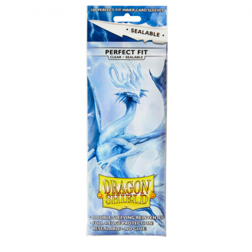 Sleeves Dragon Shield - 63 x 88 mm Perfect Fit Sealable - Clear ryhmässä SEURAPELIT / Tarvikkeet / Sleeves @ Spelexperten (AT13201)