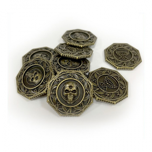 Tainted Grail: Metal Coins (Exp.) ryhmässä SEURAPELIT / Tarvikkeet @ Spelexperten (AWRTG09)