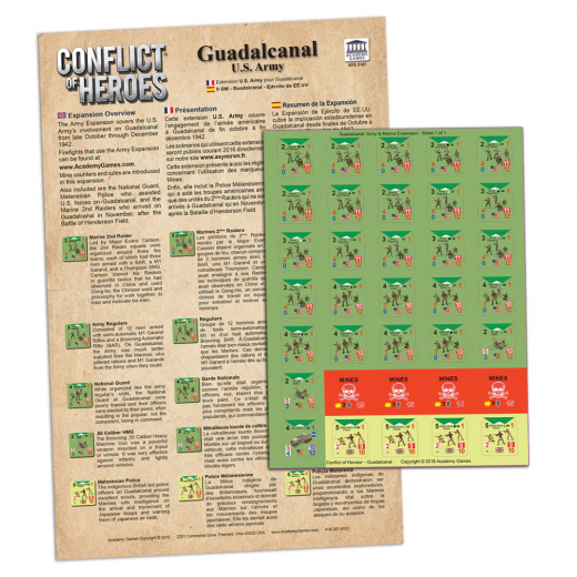 Conflict of Heroes: Guadalcanal - US Army Expansion ryhmässä SEURAPELIT / Lisäosat @ Spelexperten (AYG5107)