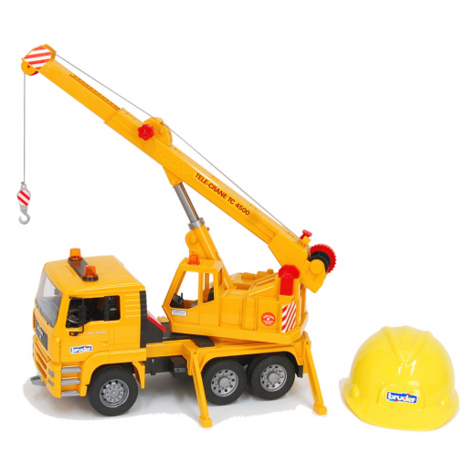Bruder Man TGA crane truck with skiddshjälm ryhmässä  @ Spelexperten (BR1973)