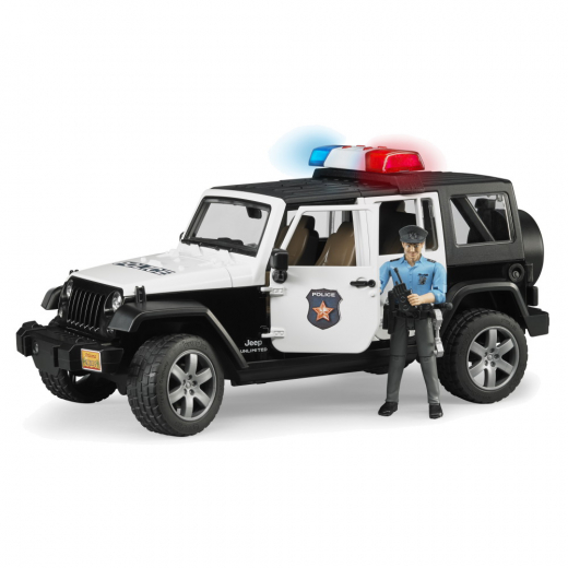 Bruder Jeep Wrangler Unlimited Rubicon Police vehicle with policeman and accessories ryhmässä LELUT / Leluajoneuvot / Bruder @ Spelexperten (BR2526)